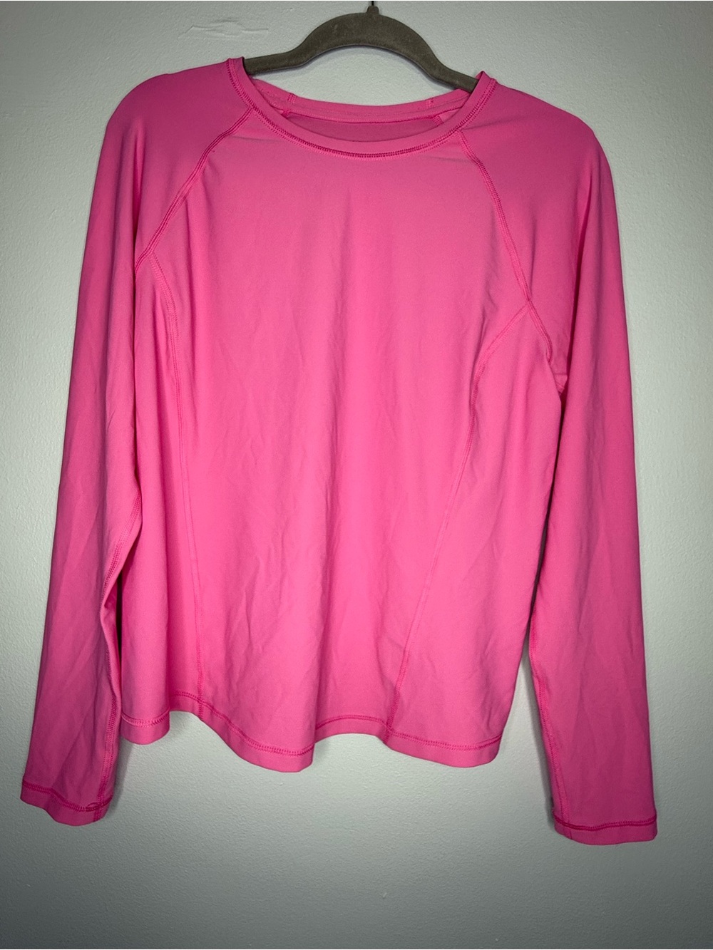 tek gear Bright Pink Long Sleeve Crewneck Top